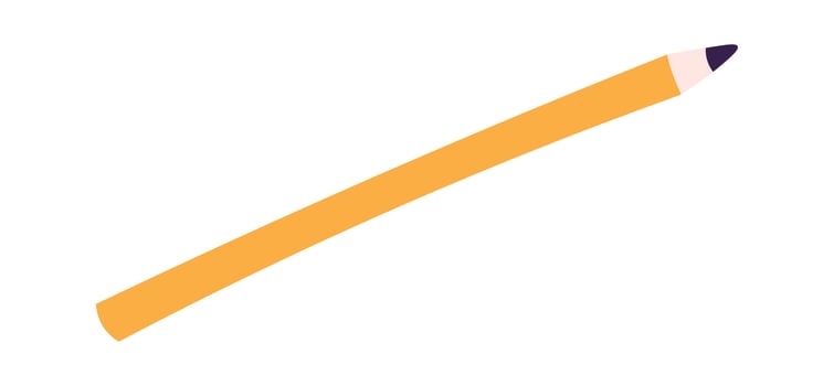 Office stationery flat icon Pencil for working vector