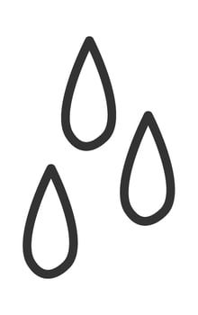 Water drops flat icon Rainy weather vector