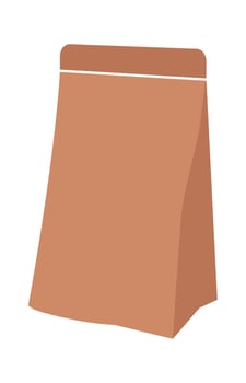 Coffee powder in package flat icon vector