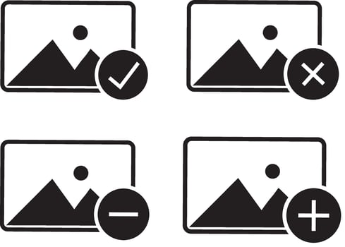 image gallery edit icon set, illustration collection. vector