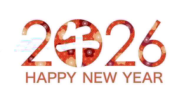 New Year 2026 festive graphic design vector