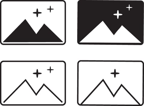 Gallery Icon Set, photography, gallery icon illustration, vector