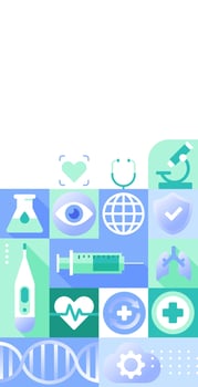 Healthcare and Medical Technology Vertical Background vector