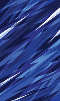 Blue abstract design with sharp lines vector