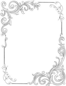 classic border and frame png