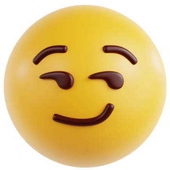 Smirking Face 3D Ilustration png