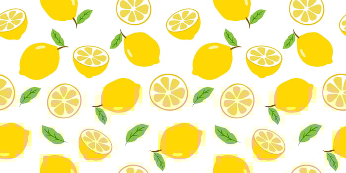 Lemonade slices seamless summer pattern cartoon background. vector