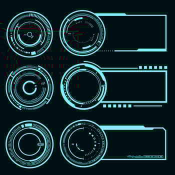 Technology futuristic frame HUD technology cyberpunk design vector