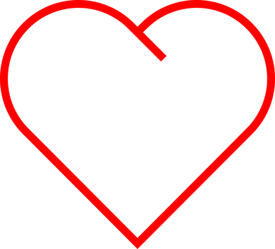 Red line cute heart love valentine's day png