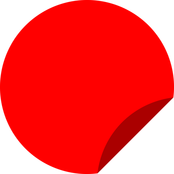 Red circle icon label ribbon tag png