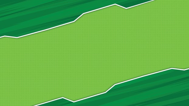Abstract Green Geometric Border Background with Comic Cartoon Style vector