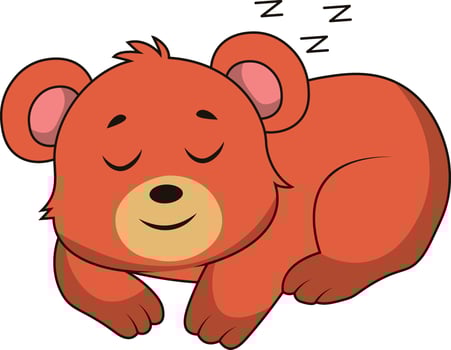Cute Bear Illustration with Cartoon Style vector