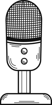 Podcast Doodle Symbol. Design Element vector