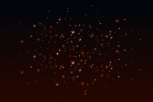 Red glowing stars on a black background vector