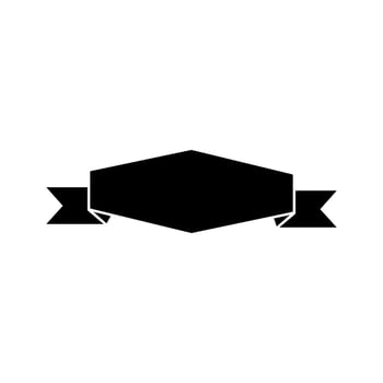 Ribbon banner icon. Simple illustration of ribbon banner sign for web vector
