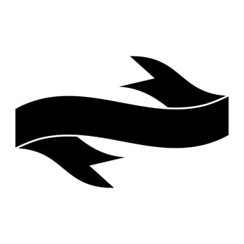 Ribbon banner icon. Simple illustration of ribbon banner symbol for web vector