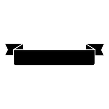 Ribbon Icon. Flat style black icon on white background. Banner ribon symbol. vector