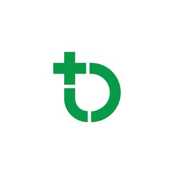 Green logo design for health tech vector