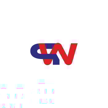letters wq linked overlap simple font logo vector