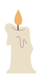 Candle for magical rituals flat icon vector