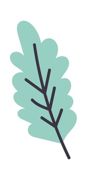 Flat Illustration Hand Drawn Icon Hand drawn forest doodle element flat icon Cute trees vector
