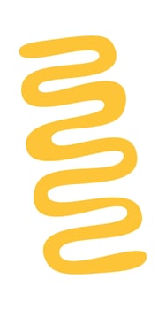Hand drawn simple curly line flat icon Flat Illustration Icon vector