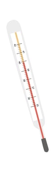 Thermometer flat icon Health care Measuring temperature vector