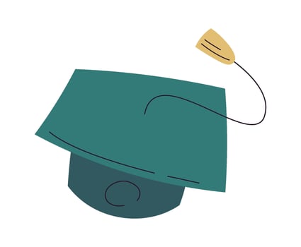 Academic cap flat icon Special graduate hat with tassel Flat Illustration Icon vector