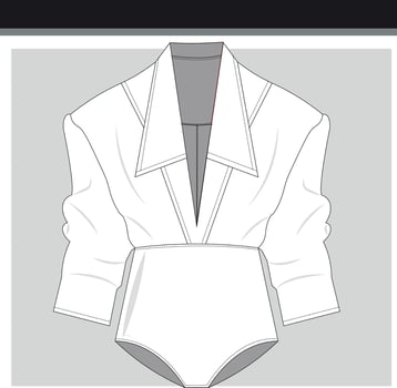 the front view of a shirt and jacket vector