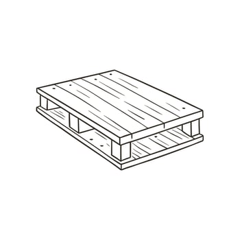 Simple doodle of plywood forming a concrete mold vector