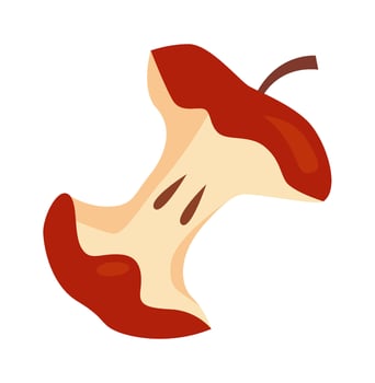 Food apple waste flat icon Environmental Impact vector