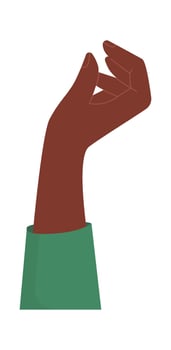 Hand holding things flat icon Showing elements Flat Illustration vector