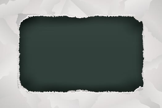 Torn Paper Frame Center Rectangle Cut Reveal vector