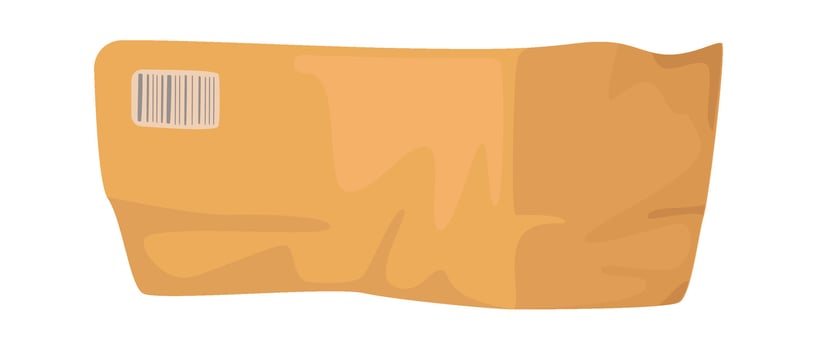 Damaged and broken cardboard box flat icon Paper packaging for parcel Hand Drawn Icon vector