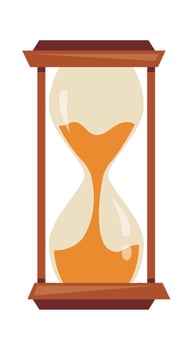 Ancient sand table clocks flat icon Illustration vector
