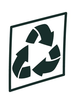 Recycling and packaging symbols Packaging is recyclable vector