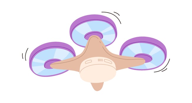 Wireless drone control flat icon Delivery service Modern technology Flat Illustration vector