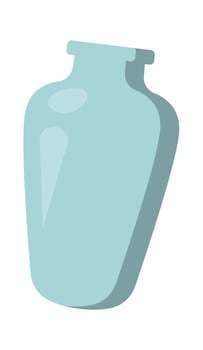 Glass vase flat icon Trash sorting and utilization Illustration vector