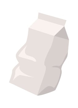 Crumpled paper garbage flat icon Waste sorting and utilization Flat Illustration Icon vector