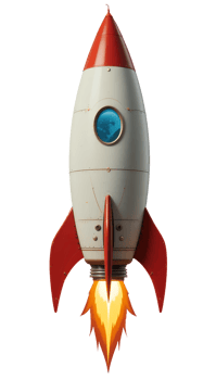 vintage-style rocket toy, isolated on transparent background png