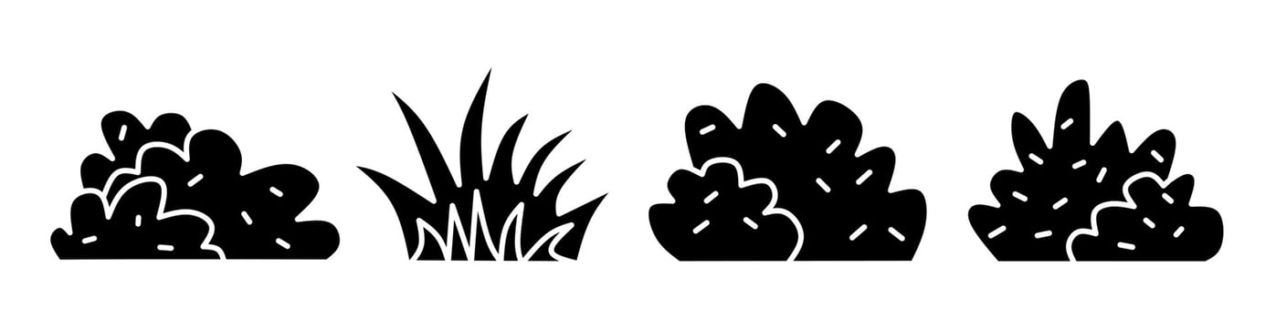 Black bush icon. A collection of icons or symbols. vector