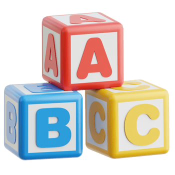 Alphabet Blocks 3d Illustration png