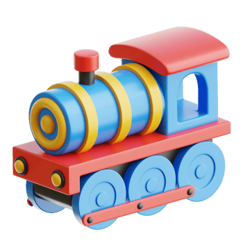 Train Toys 3d Illustration png