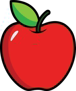 Apple Illustration on White Background vector