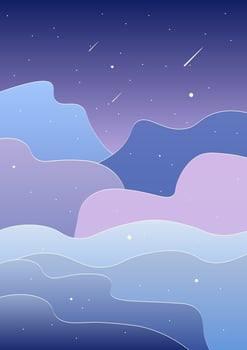 Abstract Trendy Celestial Wallpaper Background Fantasy Landscape Sky Poster Design vector