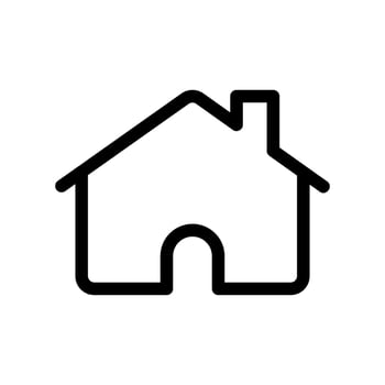 Simple Line Art Icon of a House for a Web Homepage vector