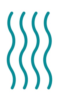 Curly lines abstract pattern flat icon vector