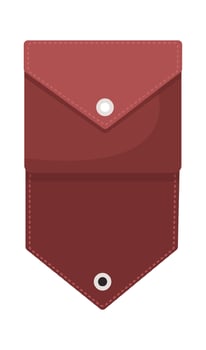 Open leather wallet flat illustration vector