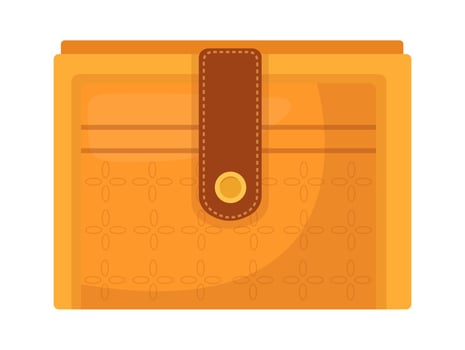 Minimalistic leather wallet flat illustration Hand Drawn Icon vector