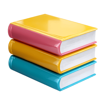 Stack of Colorful Books Illustration on Transparent Background png